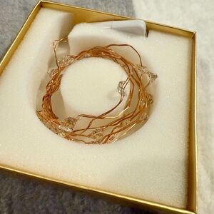 MOVING SALE | NWB, Vintage BaubleBar Rose Gold “Cubicle 101” USB String Lights